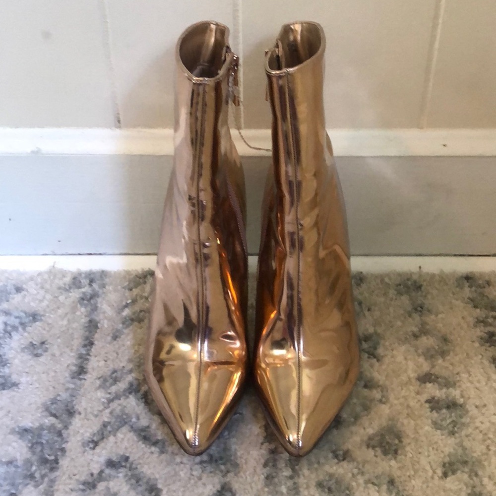 Forever 21 Metallic Ankle Boots